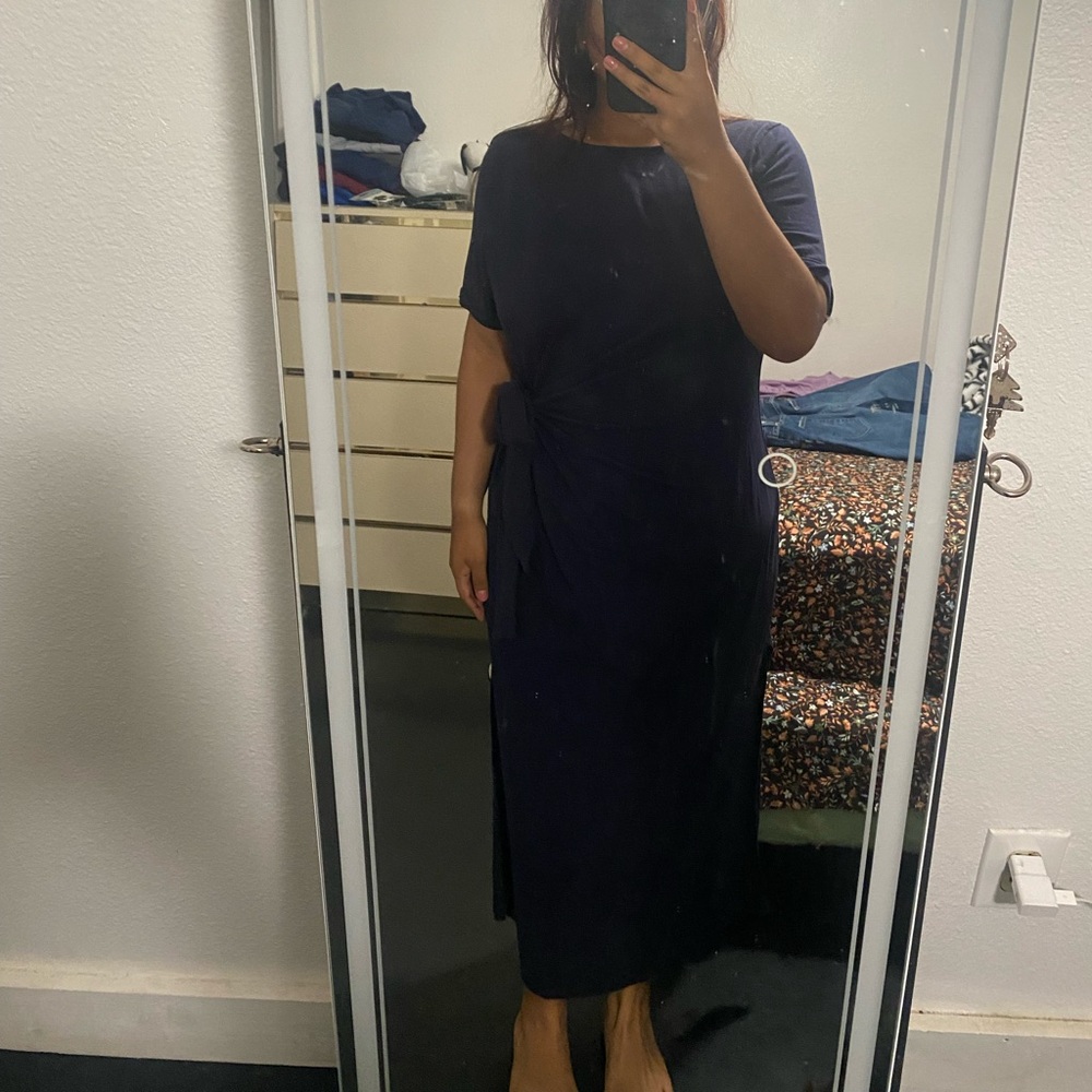DKNY Dark Blue Maxi Dress
